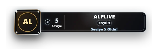 Topluluk bildirimi: profil resmi, seviye 5 ve ad.